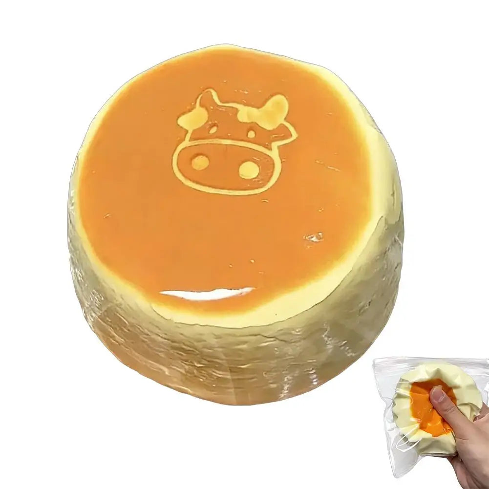 Cheese Cake Squeeze Toy Soft Slow Rebound Pinch Toy Milky Flavor Bread Toyfor Stress Relief Cute Anxiety Relief Toy