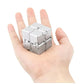 Cool Silver Fidget Cube Lightweight Ultra Durable Sensory Stress Relief Anti-Anxiety Toy Exquisite Decompression Gift for Adults