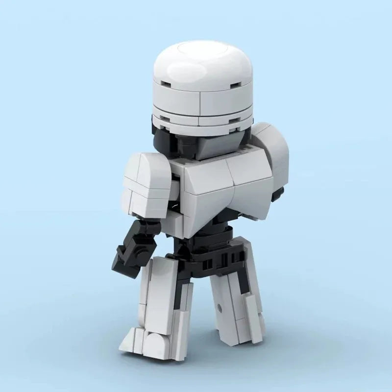 MOC Building Blocks Mechanical Police Officer, Children's Assembly Toy, Robot Model Decoration Item, Boy's Birthday Gift