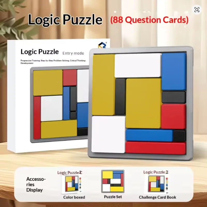 Logic puzzle, logic thinking training, building block games, puzzle blocks, interactive intelligence development, toys