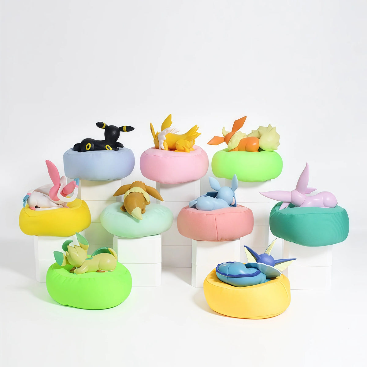 Spot Hot Anime Character Eevee Multi Form Series Blind Box Desktop Decoration Ornament Set Toy Scene Building Props Mystery Gift