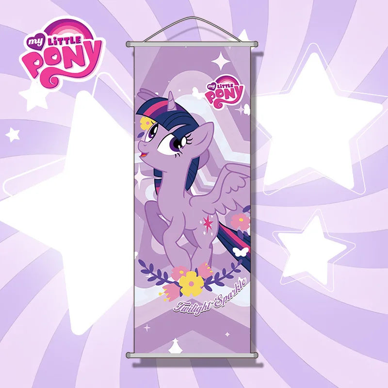 My Little Pony Hanging Paintings Cartoon Pinkie Pie Poster Holiday Decoration Anime Merchandise Long Scroll Festival Gift