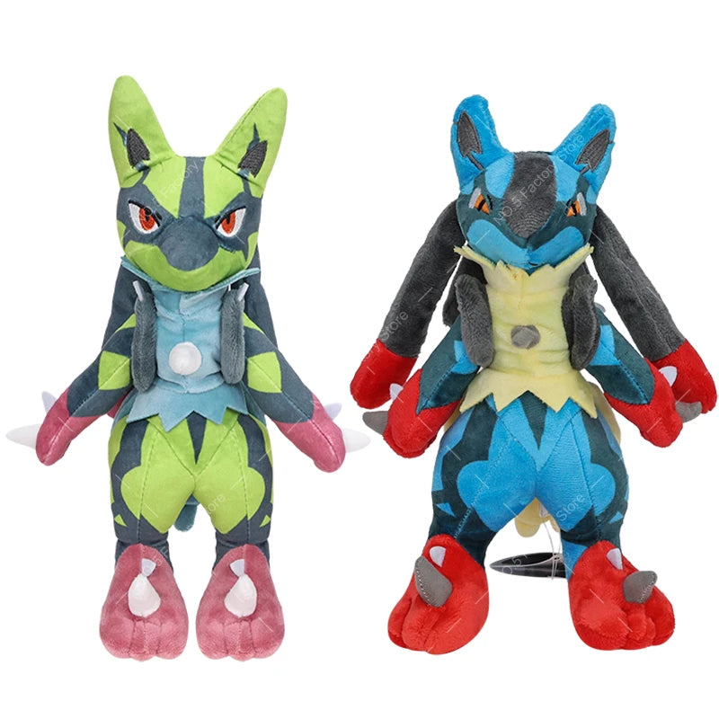 Pokemon Anime Kawaii Shiny Lucario Plush Doll Cartoon Peluche Stuffed Toy Cosplay Room Decoration Collection Kids Gifts