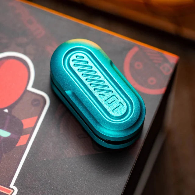 Green Pod Fidget Slider Metal Fidget Toys ADHD Tool Anti-anxiety Office Desk Toys Adult Stress Relief Toys Kids Gifts