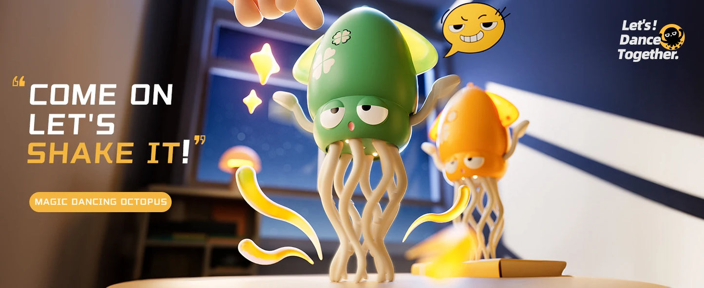 Electric Dancing Octopus Toy Animal Figurine Moving Walking Collectible for Kids And Collectors