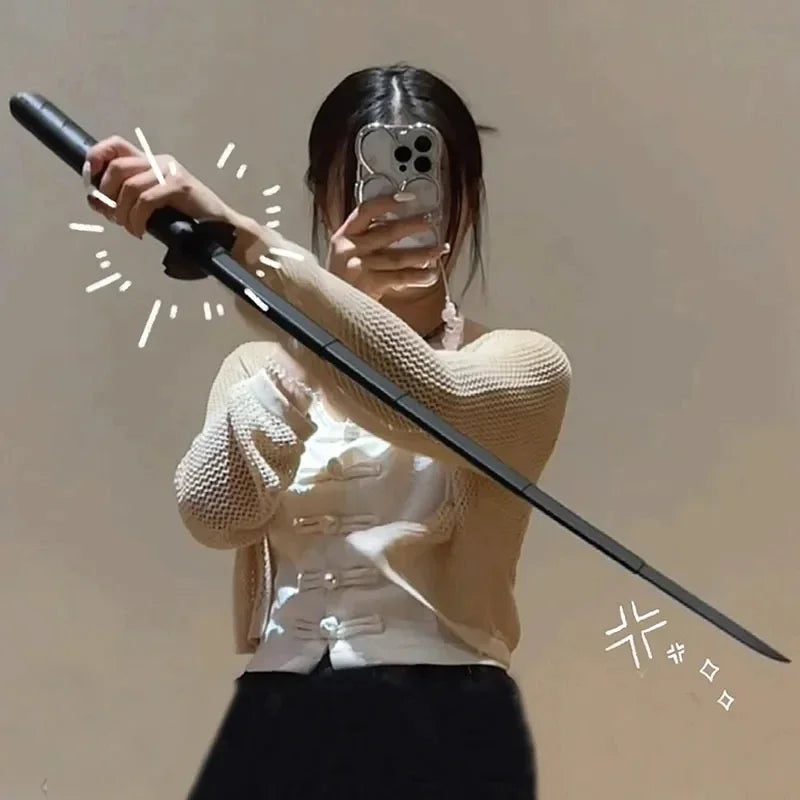 1/2/3PCS 3D Printed Gravity Straight Out Telescopic Samurai Stress Relief Toy Stretchable Cos Props Creative Folding Katana Gift