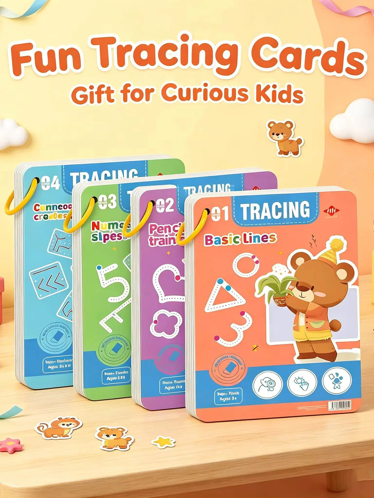 Reusable Magic Practice - 4-Book Set for Pen Control, Letters & Numbers | 128 Pages Handwriting Workbook for Kids Ages 3-8 | Homeschool & Classroom Supplies