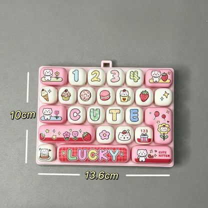 Cute 26 key stress reducing keyboard creative mechanical healing tool popular pendant small gift accessories