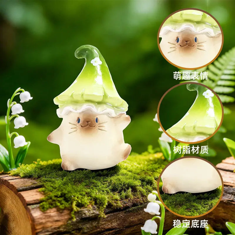 Genuine Cat PAI Fantasy Mushroom Series Blind Box Desktop Ornaments For Friends' Birthday Christmas Gifts