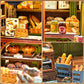 Original CUTEBEE 216pcs Mrs.Hunt Bakery Book Nook Kit DIY Miniature House Bakery Dessert Shop Dollhouse Booknook for Adults Tiny House Bookshelf Decor 3D Wooden Puzzle DIY Craft Gifts for Family Friends book nook para montar