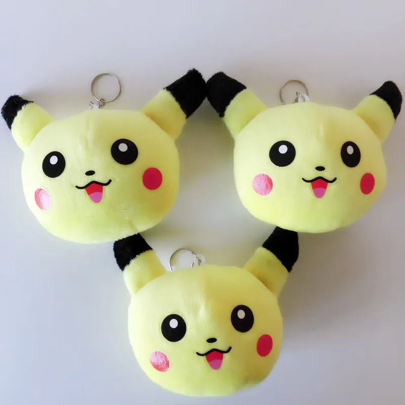 Cute Pokemon Pikachu Plush Keychain 10cm Soft Stuffed Animal Pendant Key Ring Toy Christmas Birthday Gift