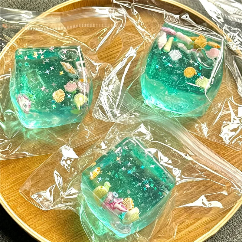 Swim Ocean Maltose Squishy Cube Slow Rebound Squeeze Stress Sensory Fidget Toy Reliever Toys Antistress Birthdays Parties Gift