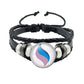 Mega Stone Key Chain Anime Peripheral Creativity Exquisite Fashion Black Leather Rope Buckle Key Chain Trend
