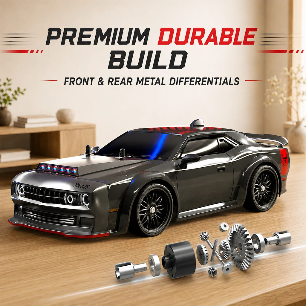 ZNLYRION Remote Control RC Drift CarToy SG216MAX 4WD 1:16 Scale 2.4G Brushless Racing Car With LED Lights for Adults