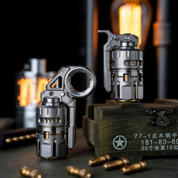 DJGEDC Destroyer Magnetic Levitation Tuning Fork Grenade Composite Fingertip Push Card Gyro Adult Decompression Toy