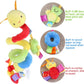 Baby Hanging Car Seat Toys Plush Activity Hanging Stroller Toys with BB Squeaker and Rattles For Newborn Travel Activity Toy