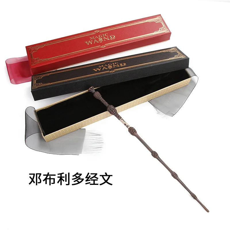 2026Anime Harri Pottee Show Metal Core Magic Dumbledore Wand Children Decoration Toy  For Kids Hermione Bacchetta Di Magic Stick