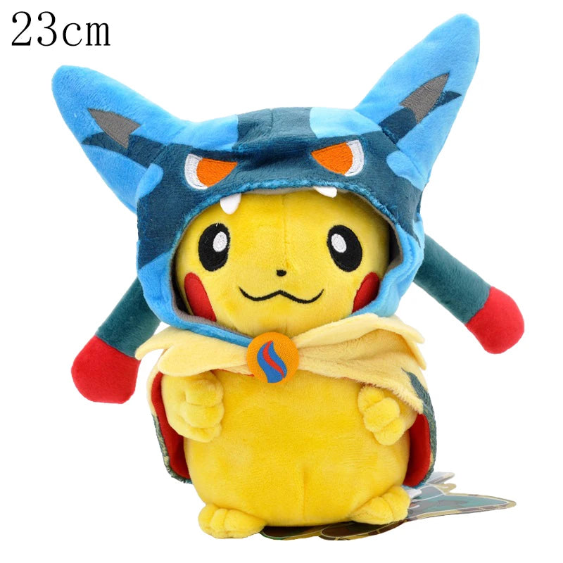 Cos Eevee Pikachu Cosplay Plush Toy Charizard Peluche Snorlax Garchomp Tyranitar Hydreigon Stuffed Animal Doll Plushies Toy Gift