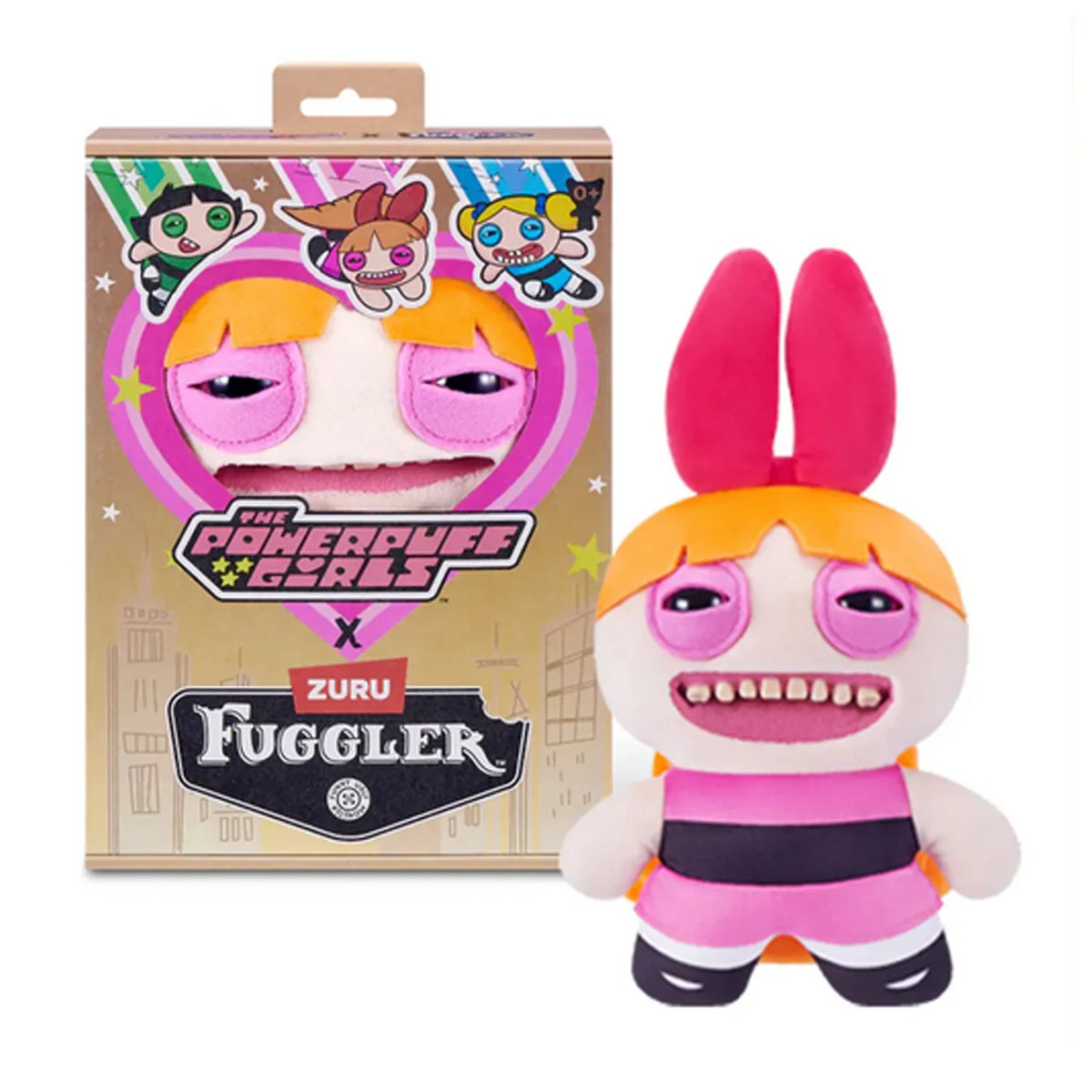 Fugglers Powerpuff Girls Funny Ugly Teeth Monster Soft Stuffed Plush Toy Collectible Soft Plushies Cute Cartoon 22CM (Mojo Jojo)