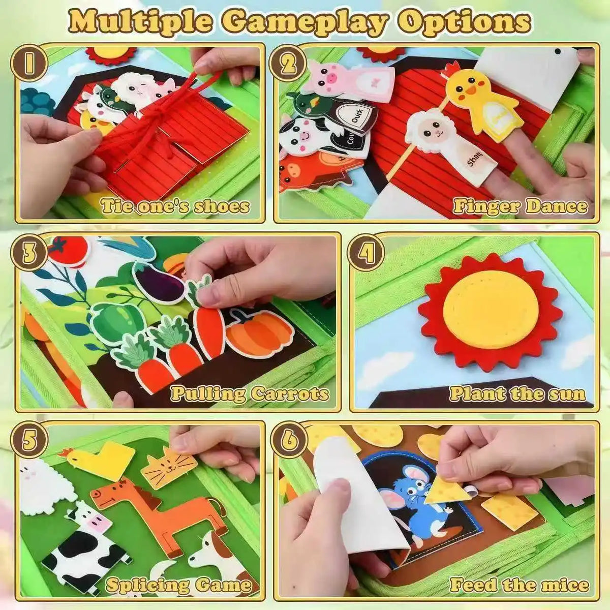 Baby Early Education Schoolbag Safe Felt Interactive Busy Board Alphabet Educational Toy for Children Felt Alphabet Learning Boa