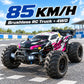 ZNLYRION 4WD Brushless RC Off-Road Monster Truck 2.4GHz 3-Speed Adjustable Remote Control Car with LED Headlights, All Terrain Big Tire Hobby RC Vehicle 2 Rechargeable Batteries RTR Toy for Adults Teens