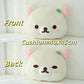 Kawaii Rilakkuma Car Seat Belt Cover Soft Plush Bear Seat Belt Shoulder Pad Japanese Style Cute Car Accessory for Girls Women