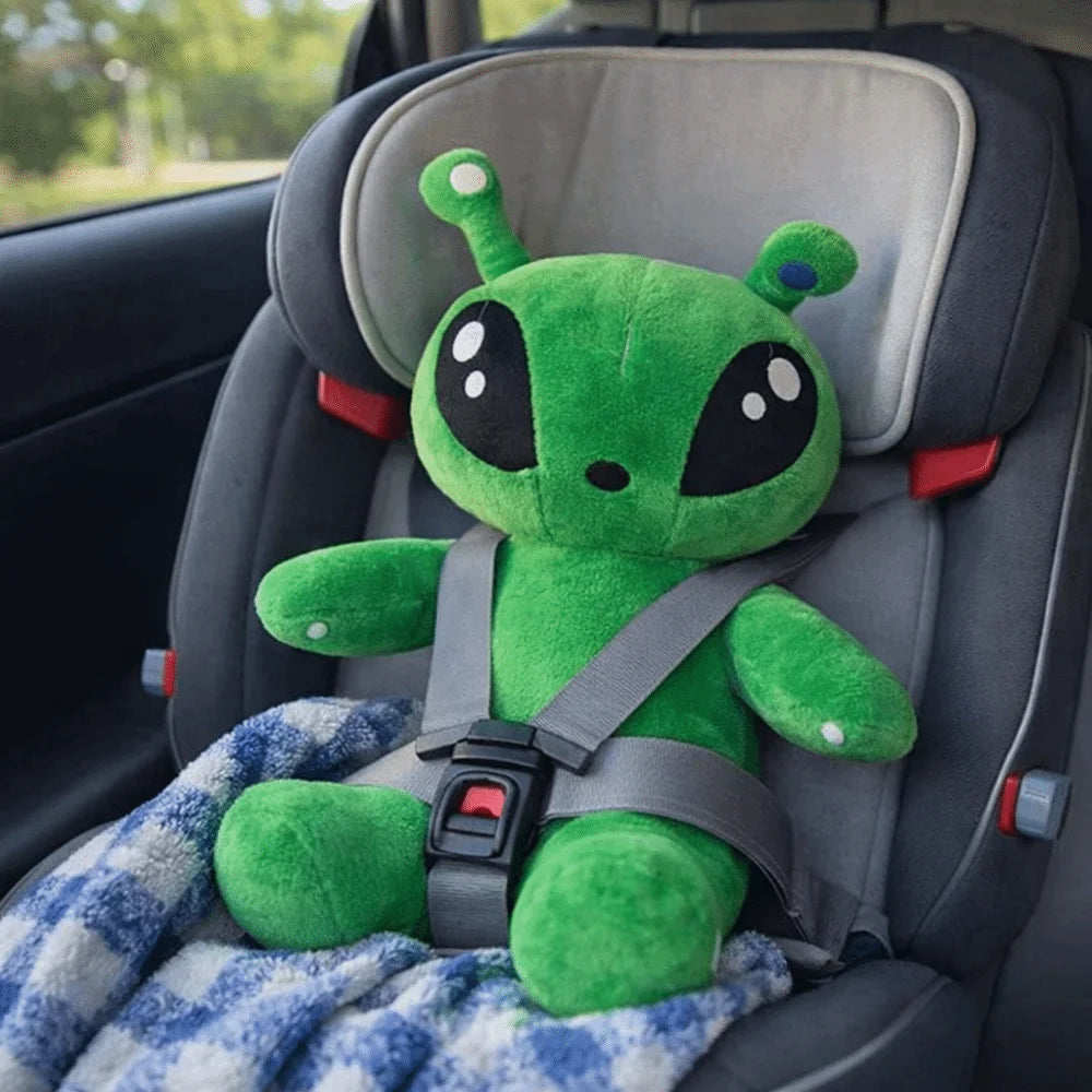 Anime Monsters Big Eyes Alien Plush Toy Full Soft Tentacle Horn Green Alien Plush Kawaii Style Big-eyed alien doll Room Decor