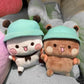 Anime Cartoon Panda Expression Bag Doll, 3D Animation Peripheral Pillow, Kawaii Plush Toy, Birthday Gift for Girls, 20cm