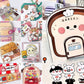 Paper Waffle Quiet Book Colorful Bread Cartoon Busy Book Fried Chicken Convenience Store Snack Bar Sticker Game.