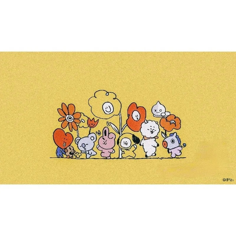 BT21 Cartoon Cute Shoe Buckle Koya RJ Shooky Mang Chimmy Cooky, 3D Stereo Shoe Flower Decor, Detachable DIY Shoe Decoration