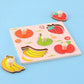 Baby Montessori Early Education Scratch Board Toy Hand Development Fruit Cognitive Puzzle for Children Educational Play