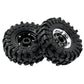RED SPIDER 4Pcs 1.3 Inch 70mm RC Crawler Rubber Tires Metal Beadlock Wheel Rims Off‑Road Tyre Set for 1/18 1/24 RC Crawler Axial SCX24 FMS FCX24 RC Car Upgrade Spare Parts