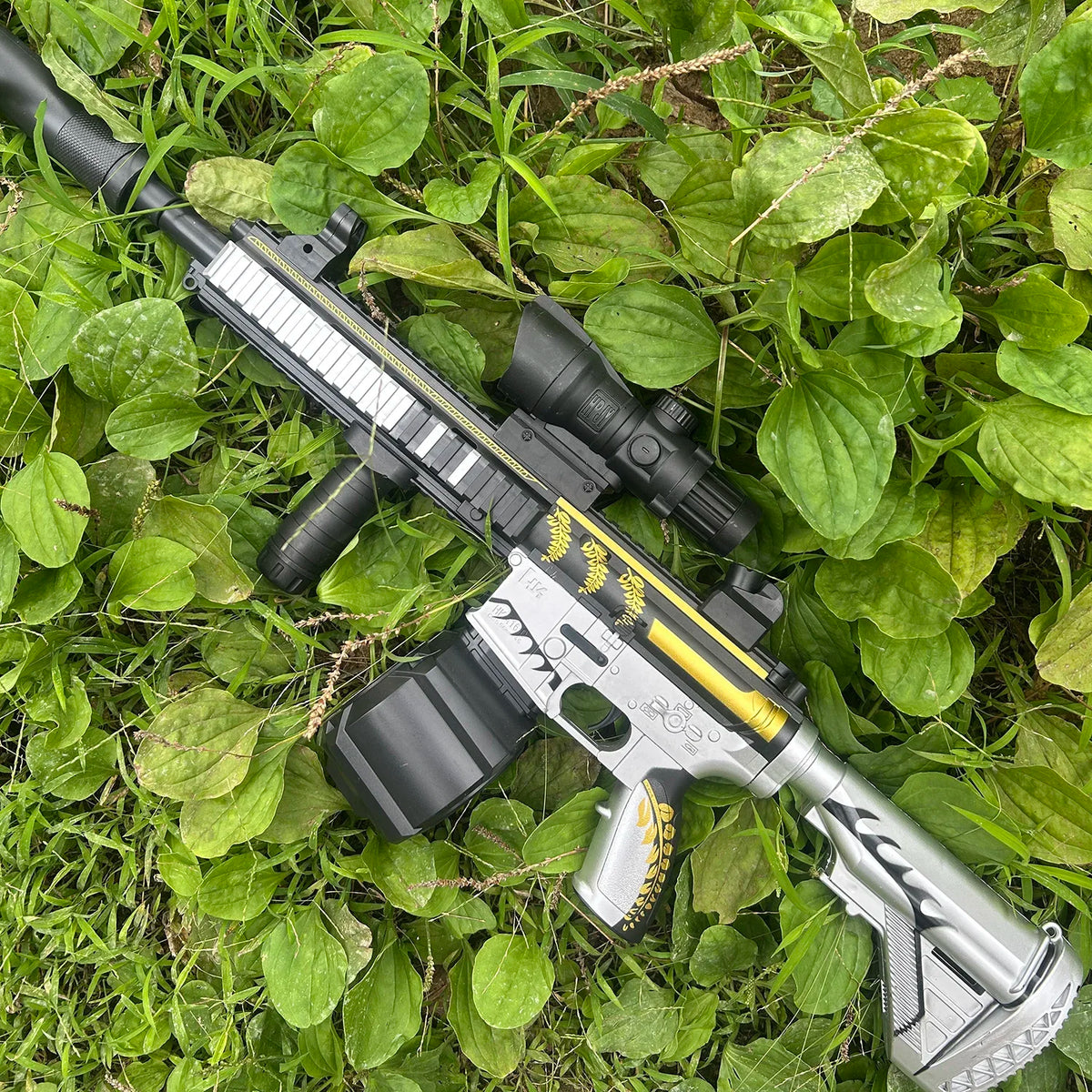 M416 Classic Manual Pull-Up Mode with Elastic Gel That Can Launch Gel Ball Toy Gun Boy Outdoor Toy Holiday Gift Christmas