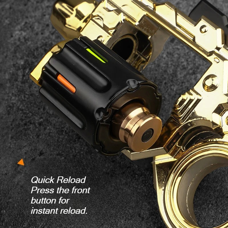 EDC Fidget Spinner Revolver Toy Alloy Mini Gun Model Metal Collectible Ring Gun for Stress Relief Shooting Gadget Gift for Teens