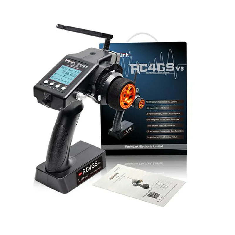 RadioLink RC4GS V3 2.4G 4CH 5CH 7CH 400M Distance Remote Controller Transmitter  R6Fg Gyro Inside Receiver for RC Car Boat