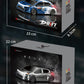1:24 Scale 4WD Drift RC Car 2.4G Remote Pearl Finish Large Tail Fin Replaceable Racing Drift Wheel Front Rear LED Light Toy Car