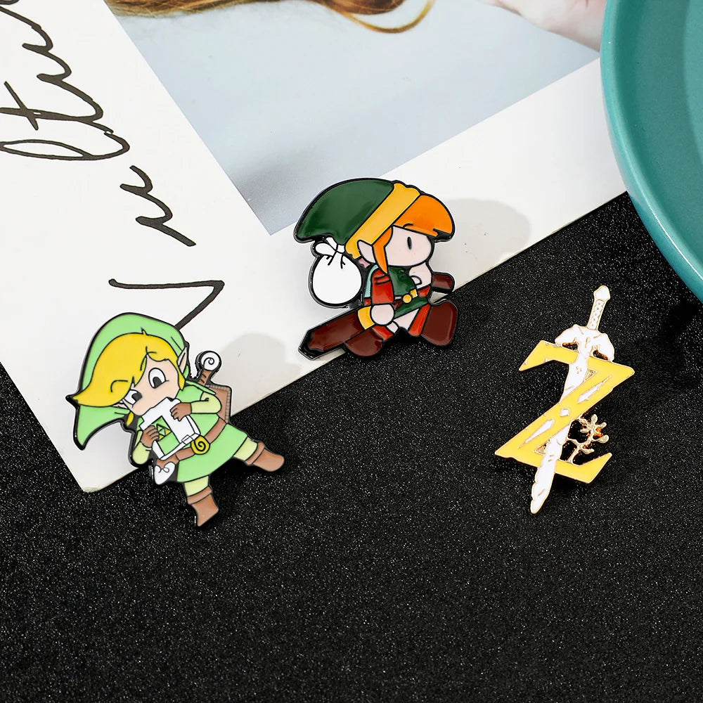 Anime Game Badges Enamel Brooches Metal Lapel Pins for Backpacks Costume Fashion Jewelry Cosplay Accessories Gifts