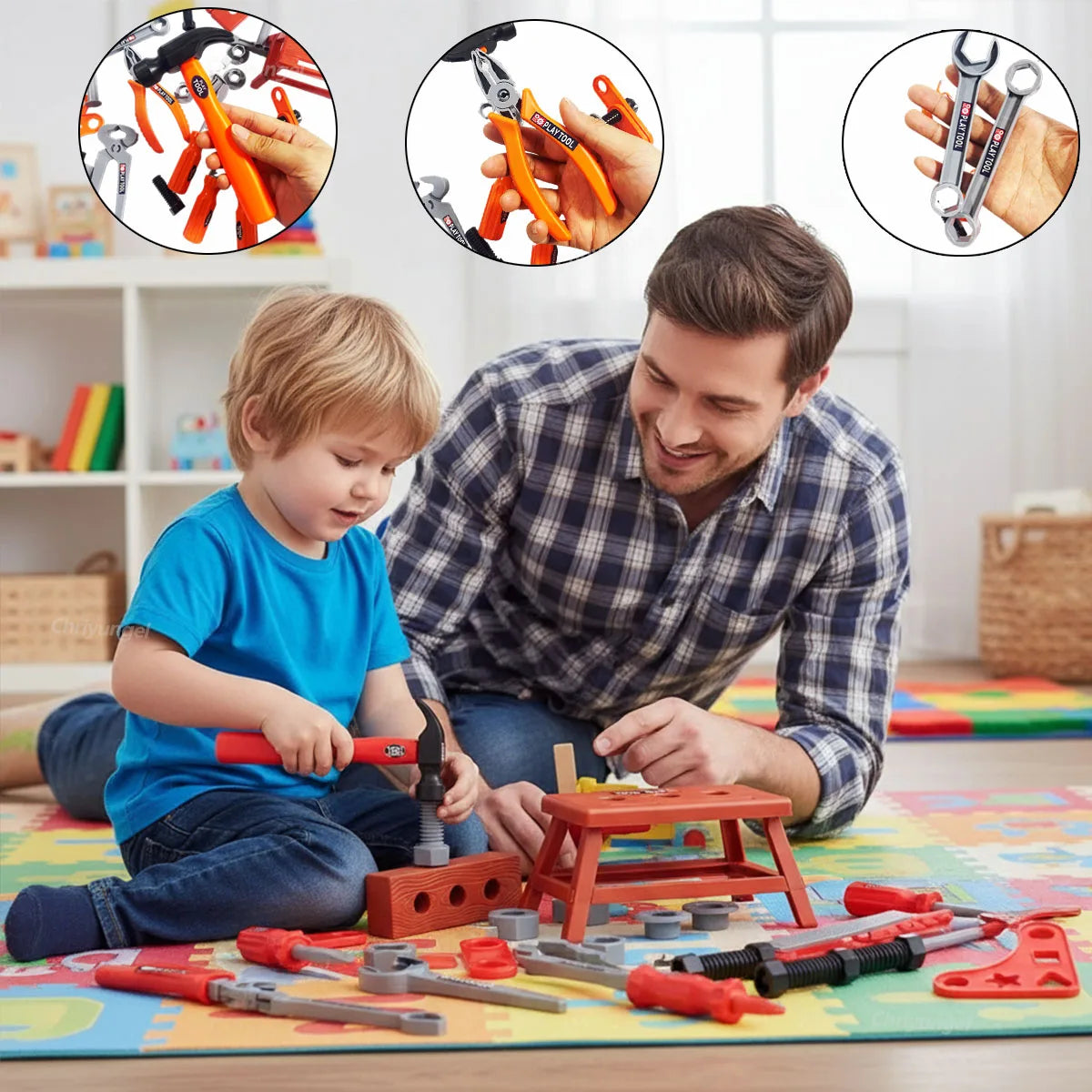 38/41 PCS Pretend Tools Kit Kids Play Repair Tool Set Plastic Construction Toys with Screwdrivers for Toddler Boys Girls Child