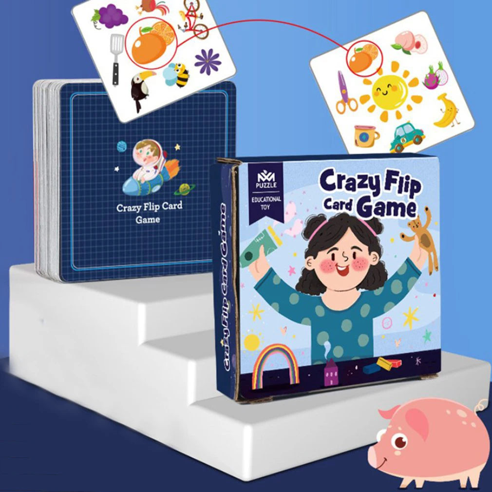 Montessori Toys Bump Card Game Playing Card Game Memory Training Matching Card Game Children Kids Animal Cognitive Education Toy