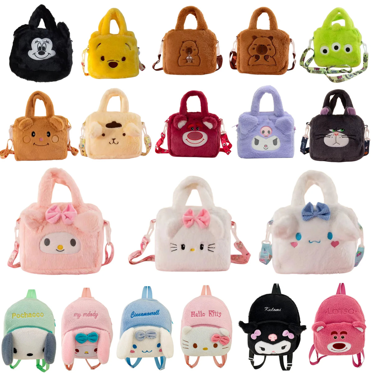 Cartoon Anime Sanrio Handbag Soft And Cute Crossbody Bag Storage Travel Girl Birthday Gift
