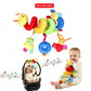 Colorful Label Bed for Infant 0-12 Months, Hanging Baby Comfort Toys Around the Bed, Safety Seat Comfort Toys with BB Squeaker