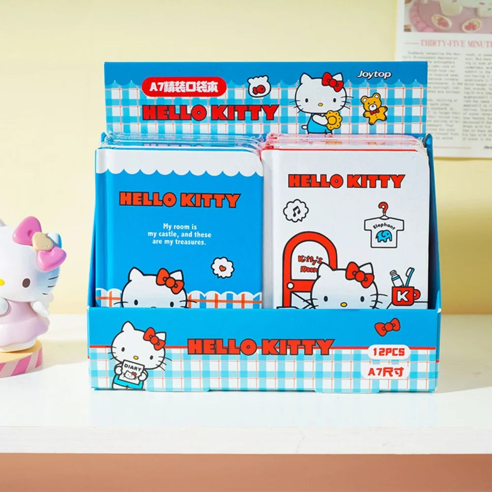 Genuine Sanrio Pocket Type Notebook Hello Kitty Cartoon Print Writing Book Notepad Office Bookkeeping Teens Gifts