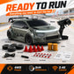 4WD High Speed RC Car 2.4G Remote Drifting Car 1:24 Scale Dual Mode One Click Switch LED Headlight Taillight Long Battery Life Racing Toy Car