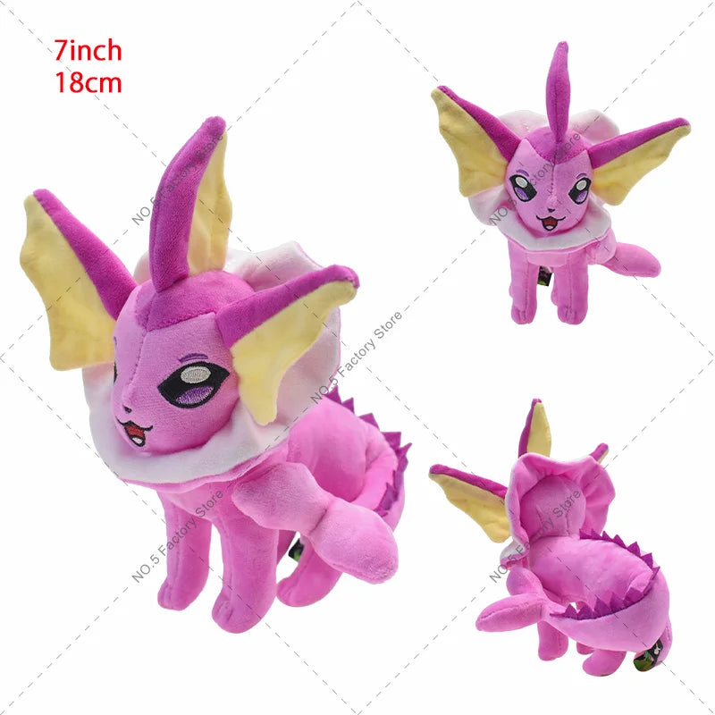 14 Style Standing Eevee Plush Toy Pokemon Shiny Umbreon Vaporeon Jolteon Flareon Espeon Leafeon Stuffed Doll Peluche Gift