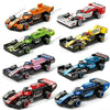 NEW DIY Four Grid Formula Racers Racing Car Pull Back Speed Vehicle Building Blocks Kit Boys Bricks Movie Model  Toy City Ideas