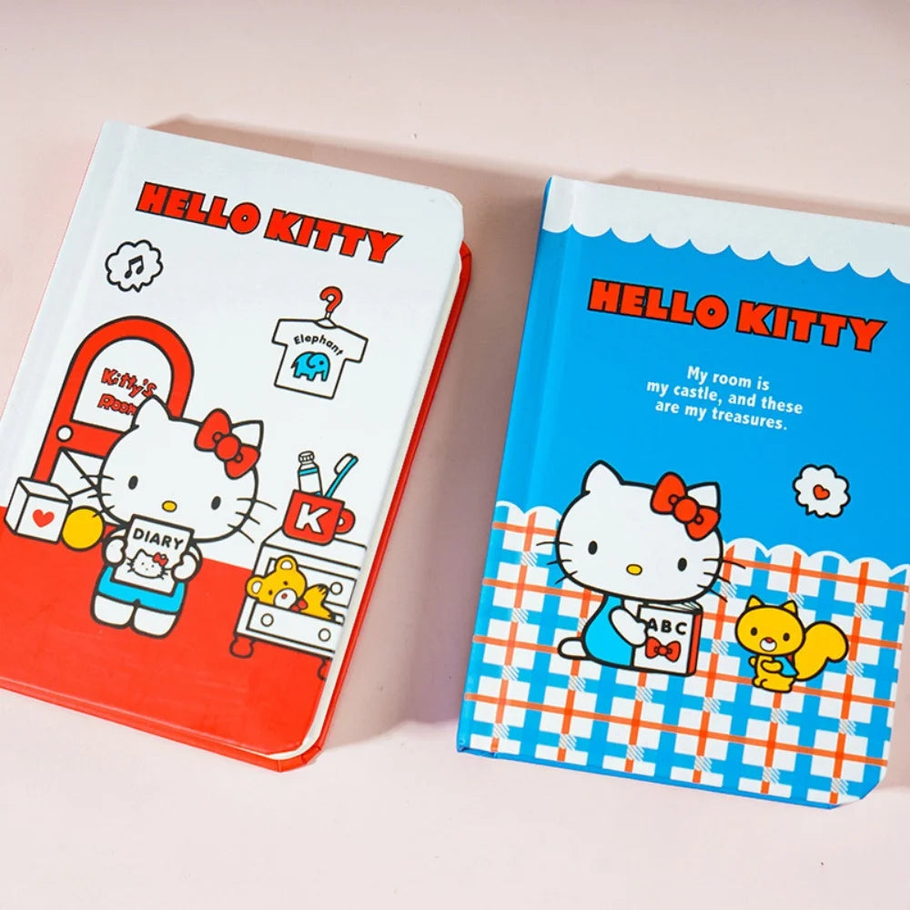Genuine Sanrio Pocket Type Notebook Hello Kitty Cartoon Print Writing Book Notepad Office Bookkeeping Teens Gifts
