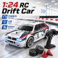 ZNLYRION RC Drifting Race Car 1:24 Scale 4 Wheel Drive 20km/h Adjustable High/Low Speed With Spare Drift Tires LED Headlight Taillight RC Toy For Boys Adult