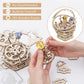Robotime Music Box 3D Puzzle Wooden Model Kits Mechanical Building Construction Craft Kits Laser Cut Jigsaw Starry Night for Adults