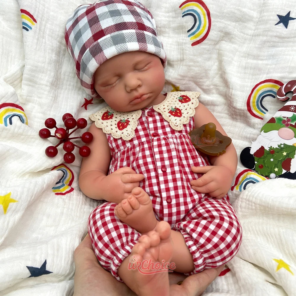 20inch Can Open Mouth Loulou Silicone Reborn Doll Realistic Full Body Fine Details Premium Model for Educational Training and Display