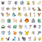 50/100/200pcs Pokemon Anime Stickers Pikachu Kawaii Sticker Laptop Suitcase Skateboard Guitar Phone Cartoon Kid Gift Toys
